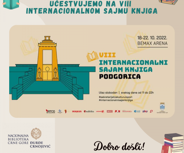 NBCG UČESTVUJE NA VIII INTERNACIONALNOM SAJMU KNJIGA U PODGORICI